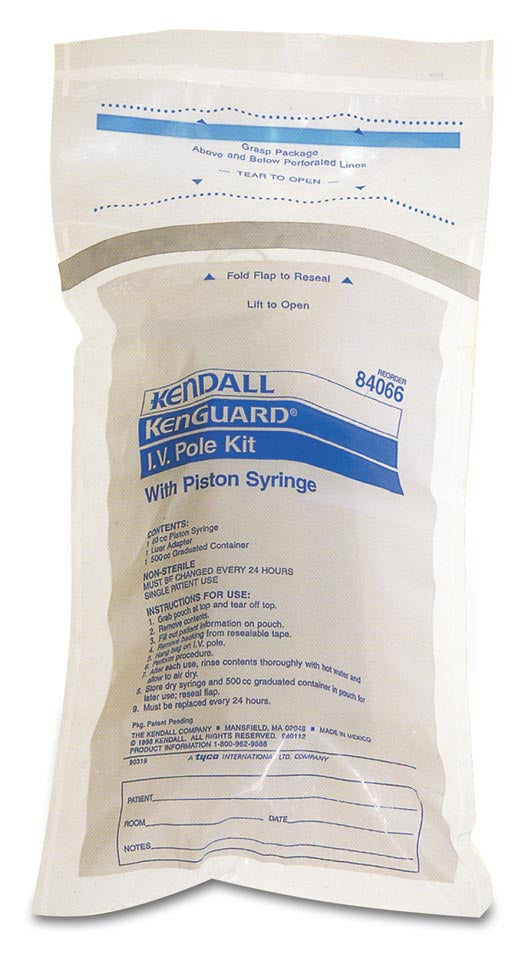 Enteral Feeding Syringe Piston w/IV Pole Bag Kit For Unitized Delivery Non-sterile, by Cardinal Health