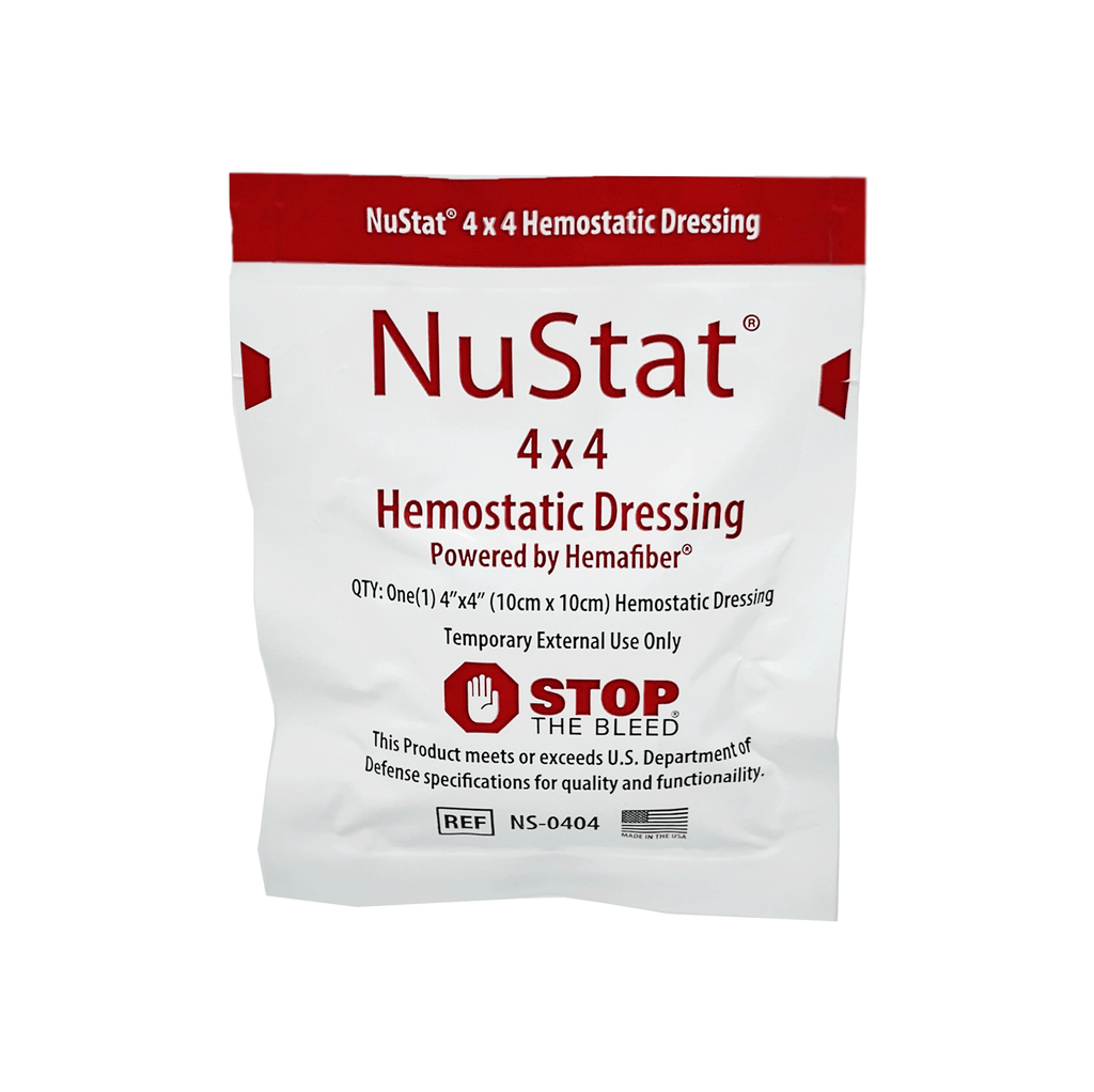 Hemostatic Gauze Pad 4x4 Sterile Clotting NuStat