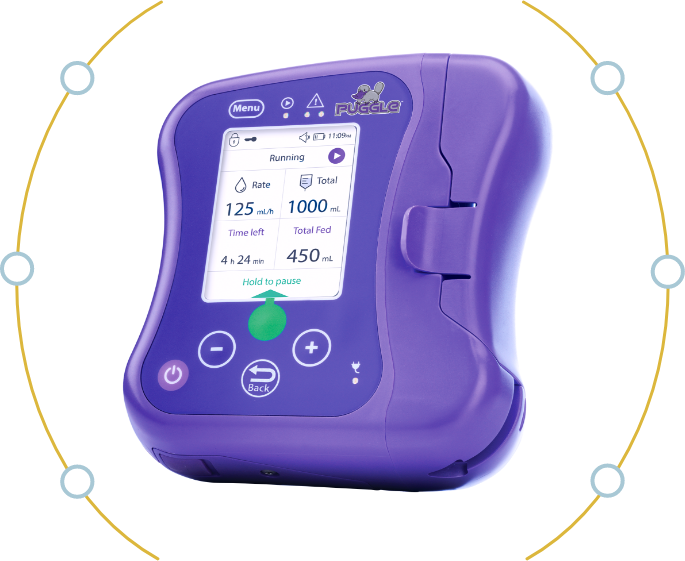 Enteral Feeding Pump PUGGLE® W/AC Adapter & Pole Clamp Rx Item by Amsino