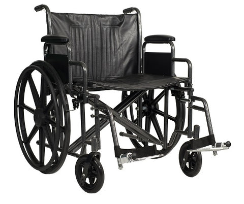 Wheelchair 22x18 Bariatric 500lb Detachable Desk Arm Elevation Leg Rest by Dynarex