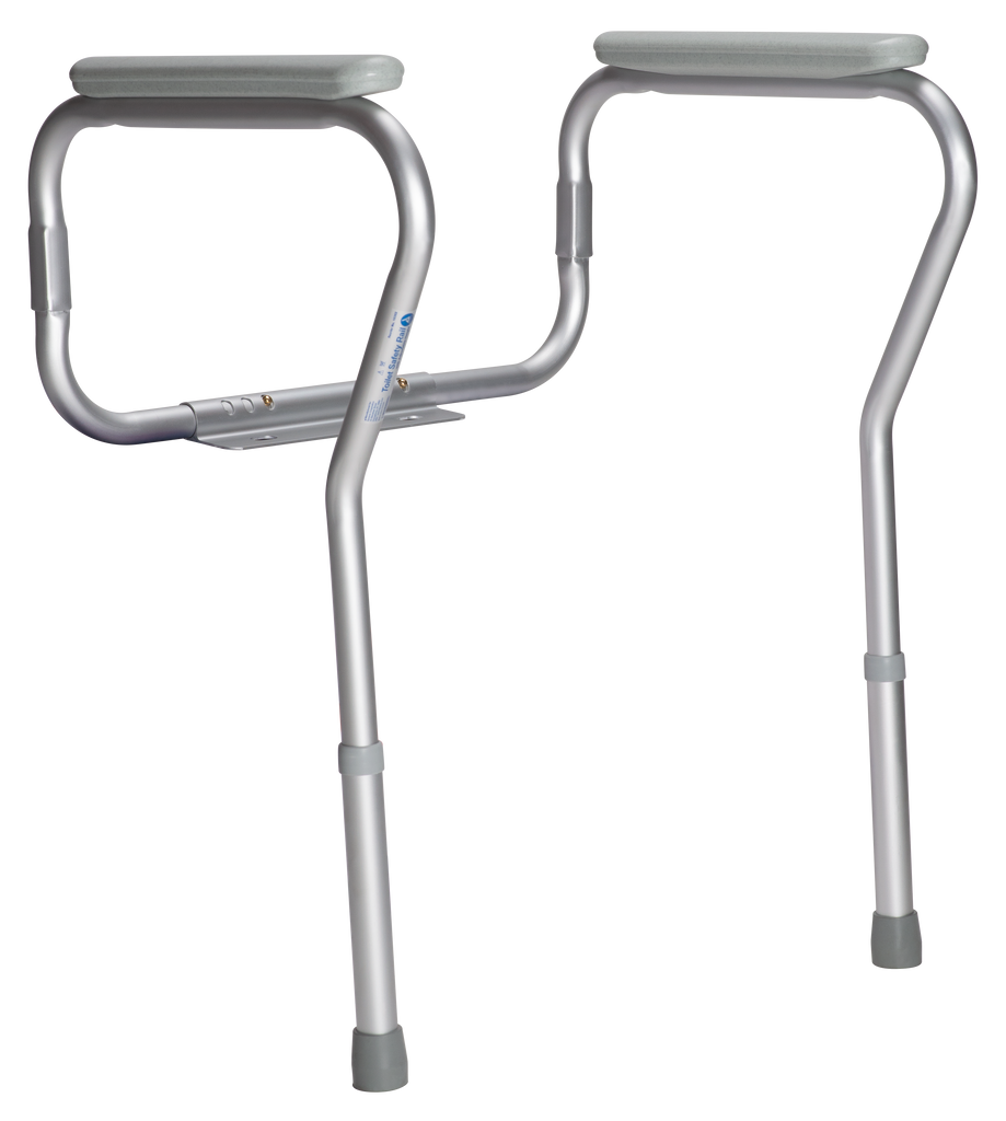 Toilet Safety Rail Adjustable 300Lb Capacity Tool Free by Dynarex