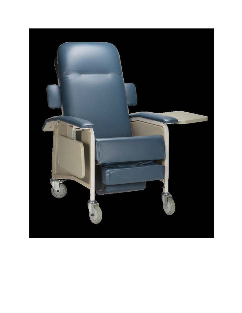 Geri-Chair Infinite Position w/Trendelenburg Dual Gas Cylinder Release Blueridge 250lb by Dynarex