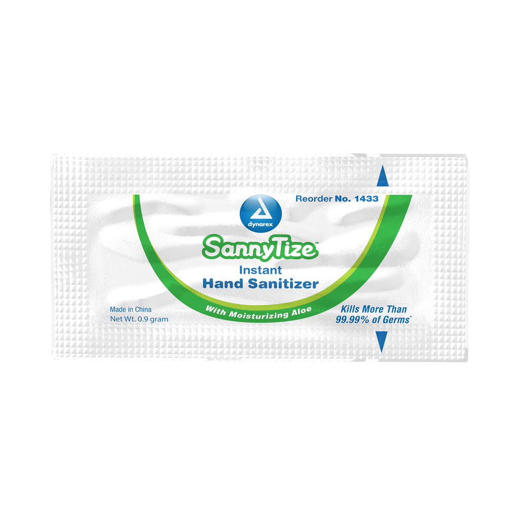 Sanitizer Hand Alcohol Sannytize Waterless .9 Gram by Dynarex