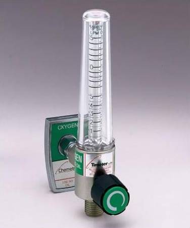 Flometer Oxygen Single 0-15 LPM Diss Outlet Timeter® Sure Grip DISS Hand Tight Adapter by Allied