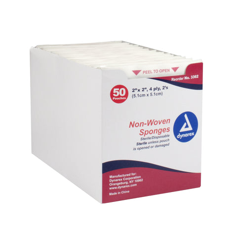 Dressing Gauze Pad Non Woven Sterile 2'S 4Ply Premium by Dynarex