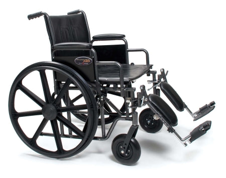 Wheelchair 24x18 Bariatric 500LB Capacity Traveler® Black by Grahmn Field