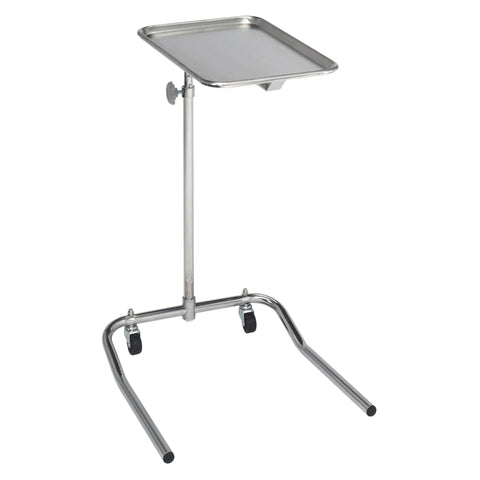 Mayo Instrument Stand w/Tray U-Shaped Base Adjust 32-50”H  by Brewer