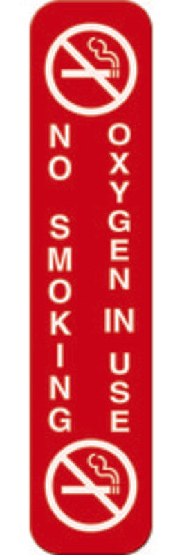 Sign Adhesive No Smoking Oxygen In Use  2"x9" by Zing Green Safety Products