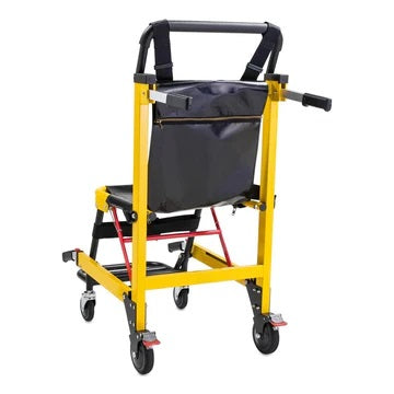 Evacuation Stair Chair Yellow H.D. 400lb Emergency 4 Wheels w/Foot Rest by LineEMS