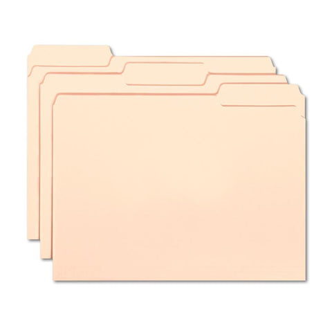 Folder Manilla Letter Size 1/3 Cut Interior File Folders by Smead