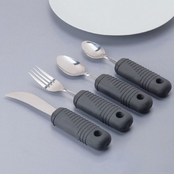 Utensils Silverware Sure Grip Weighted Non Bendable by Sammons