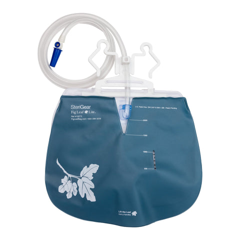 Urinary Drain Bag The Fig Leaf™ Lite Anti-Reflux Valve Sterile 2,000 mL by Sterigear