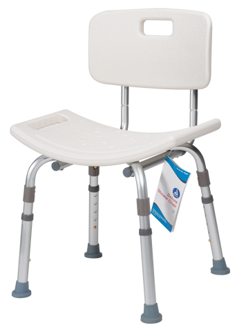 Shower Chair Bench Bariatric 500Lb Deluxe Aluminum Tool-free by Dynarex