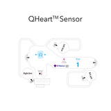 Electrode Strips Prepositioned Sz1 thru 3 for QHeart™ ECG Machine by QT Medical