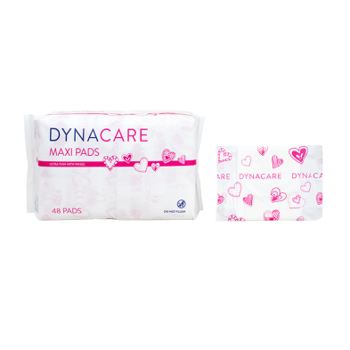 Maxi Pads Ultra Thin Light to Moderate w/Wings No Box by Dynarex