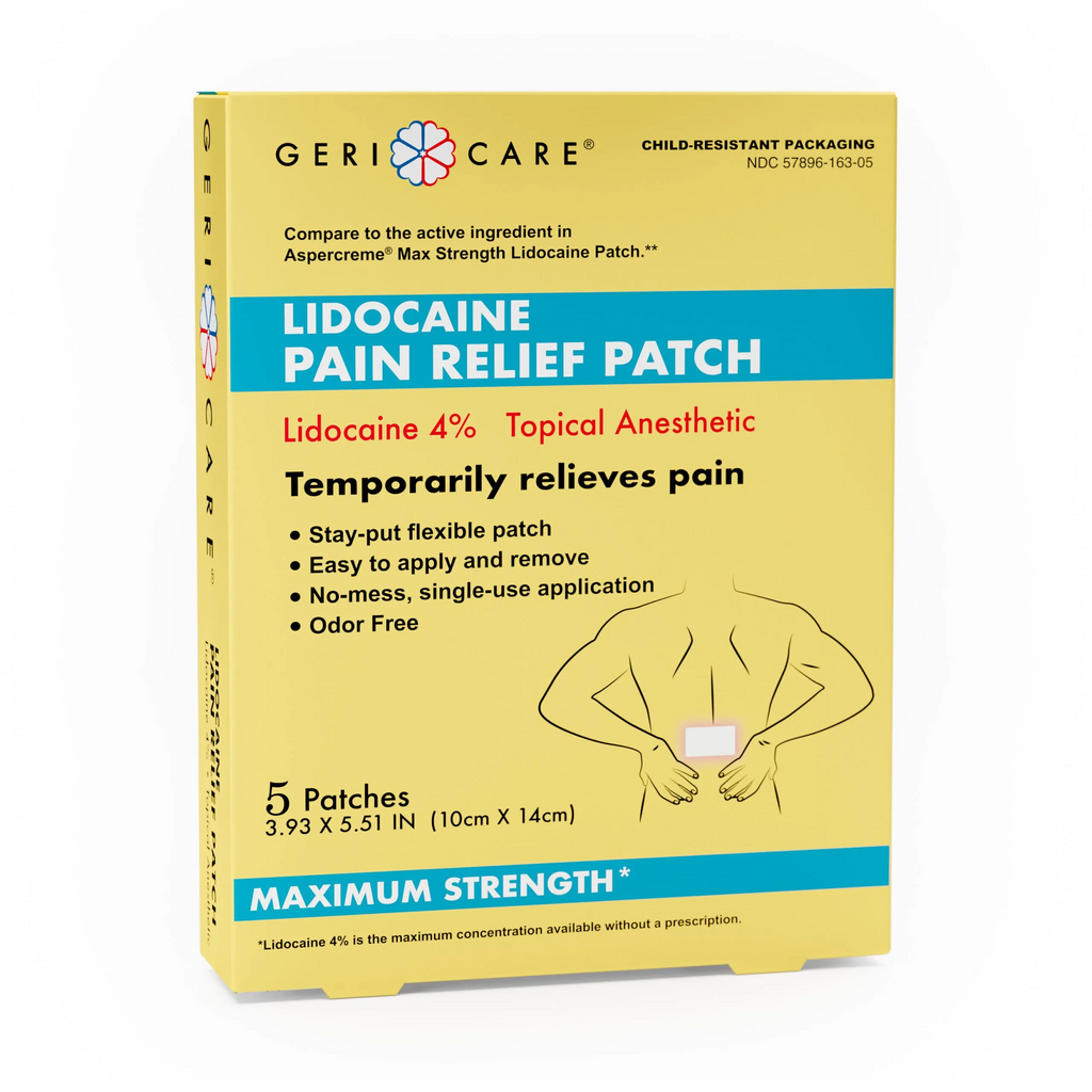 Lidocaine Pain Relief Flexible Stay Put Patch 4% by Gericare
