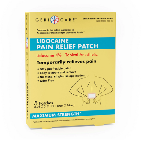 Lidocaine Pain Relief Flexible Stay Put Patch 4% by Gericare