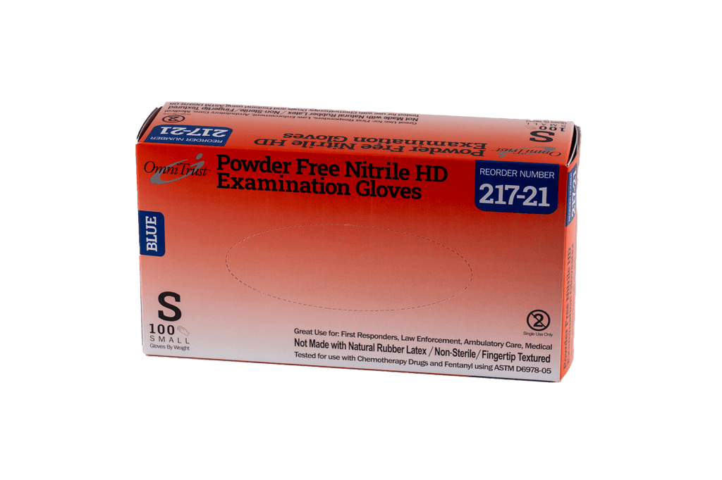 Exam Glove Nitrile Fentanyl Resistant Chemo Rated 5mil Blue by OmniGlove