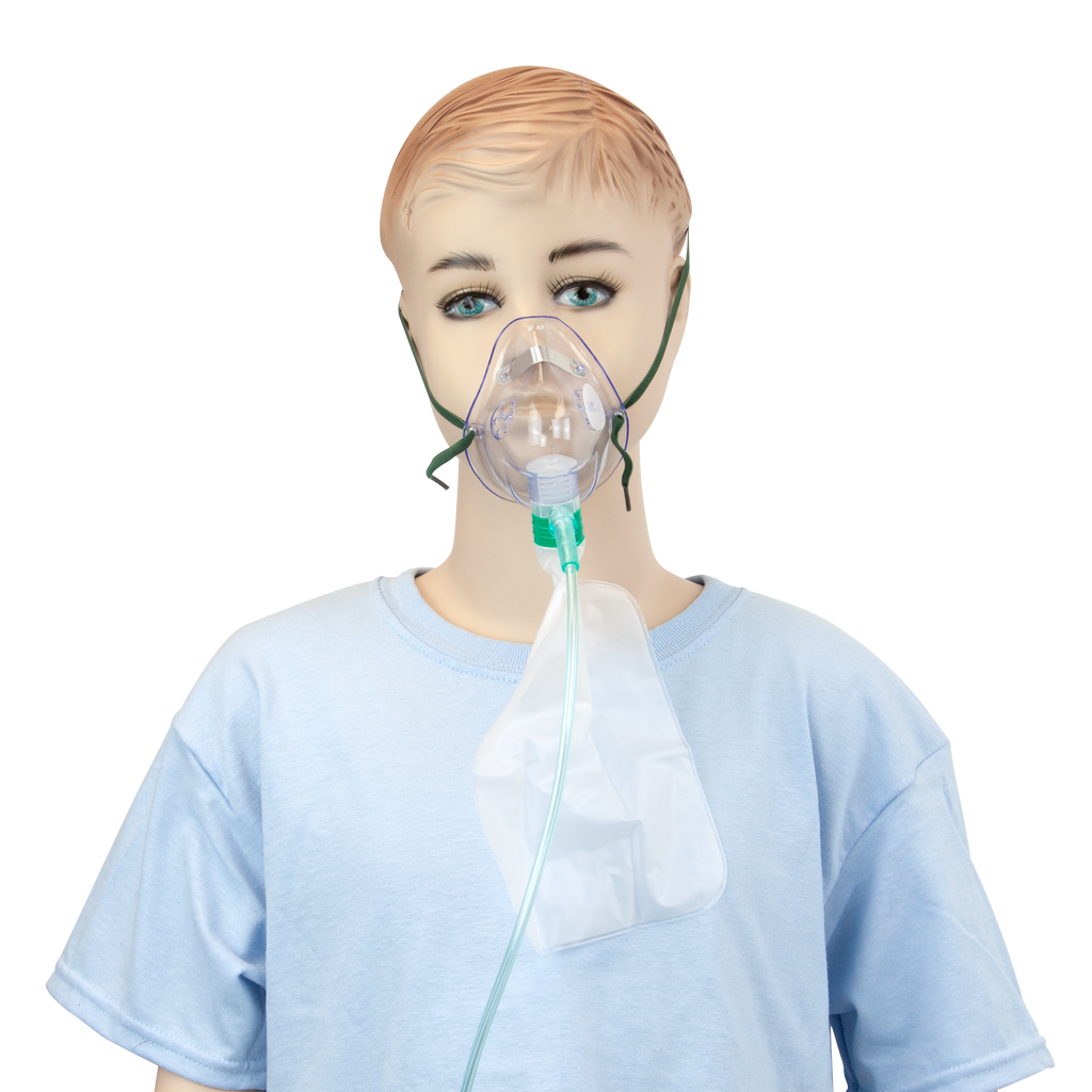 Mask Oxygen Non Rebreather w/Safety Vent Adult & Pediatric by Dynarex