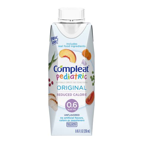Compleat® Pediatric Original Reduced Calorie 0.6 Unflavored 250mL Reclosable Carton By Nestles