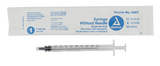 Syringes without Needles 1cc Luer Slip Sterile by Dynarex
