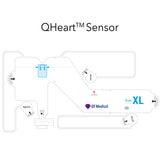 Electrode Strips Prepositioned Sm thru XL for QHeart™ ECG Machine by QT Medical