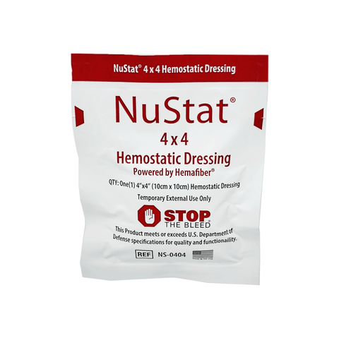 Hemostatic Gauze Pad 4x4 Sterile Clotting NuStat
