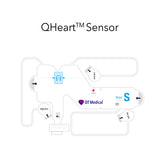 Electrode Strips Prepositioned Sm thru XL for QHeart™ ECG Machine by QT Medical