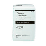 Underpad Wings™ Plus Bagged  Fluff/Polymer X-Heavy Absorbency by Kendall