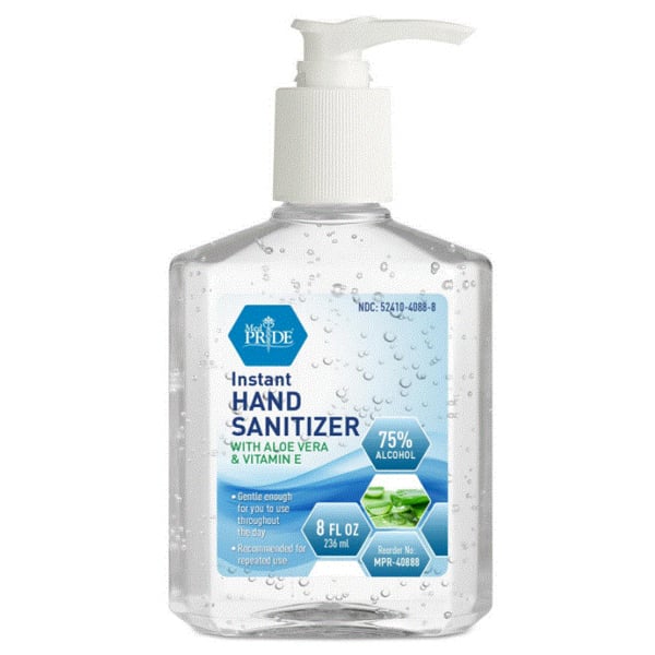 Sanitizer Hand 8oz Pump Alcohol Waterless by Ameriderm