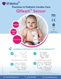Electrode Strips Prepositioned Sz1 thru 3 for QHeart™ ECG Machine by QT Medical