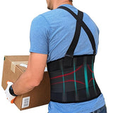 Lower Back Brace with Suspenders Unisex Adjustable by Neo Health