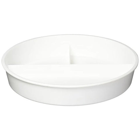 Dish High-Sided Divided 3 Compartments 10 Inch White by Performance Health