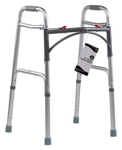 Walker Adjustable Junior 25-32" 300lb 2 Button Optional Wheels by Dynarex