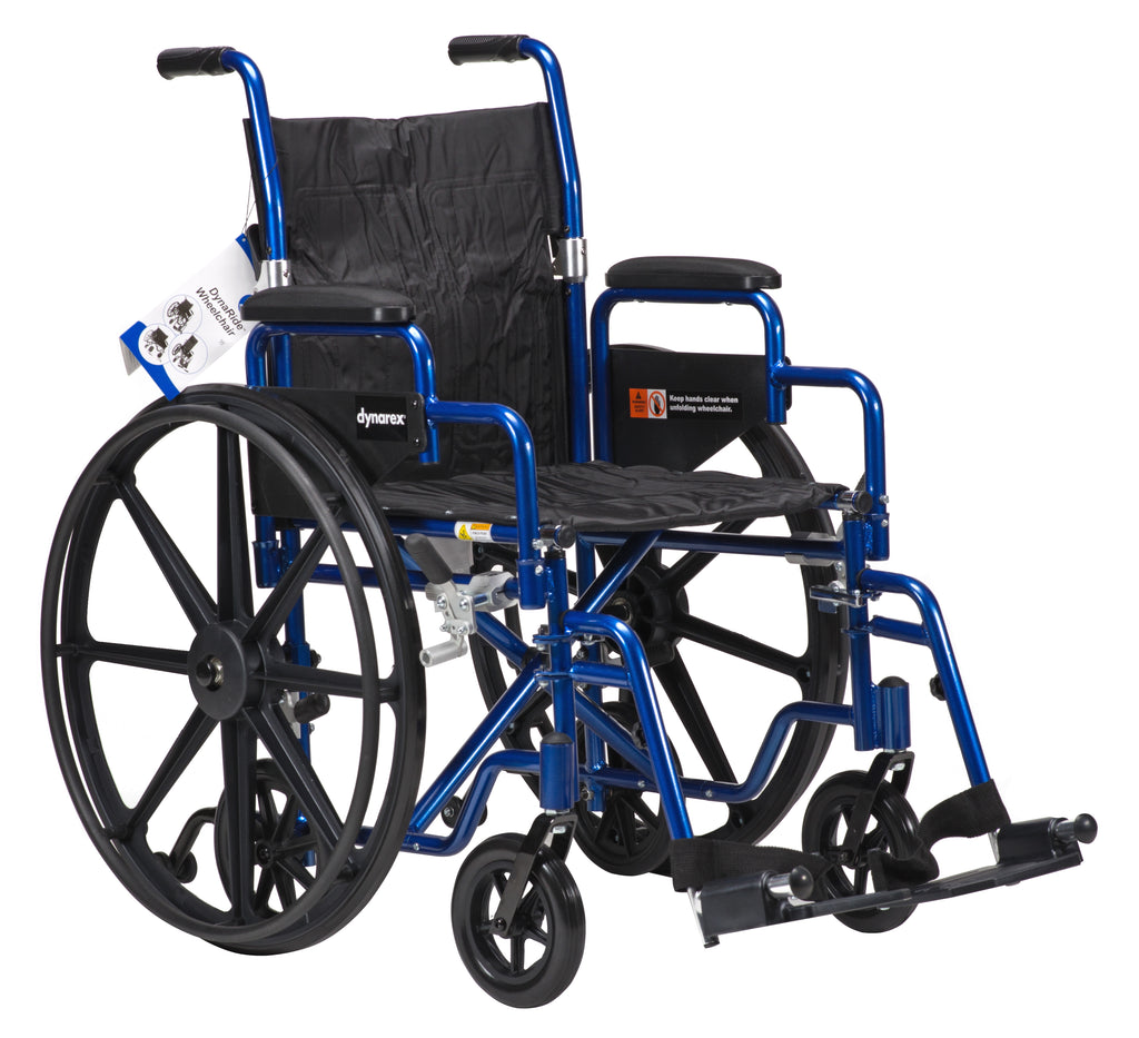Wheelchair 18x16 Convertible to Transport Lightweight 250lb Capacity DYNARIDE™ by Dynarex