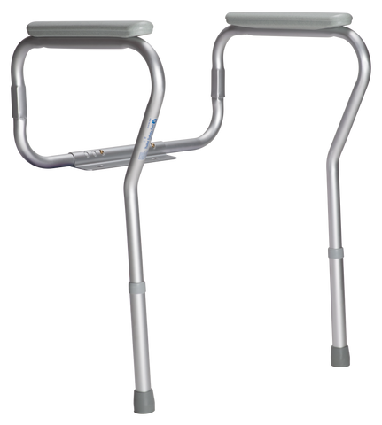 Toilet Safety Rail Adjustable 300Lb Capacity Tool Free by Dynarex