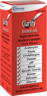Urine Test Strip 10SG Use with Urocheck 120C Analyzer CLIA Waived by Clarity Diagnostics