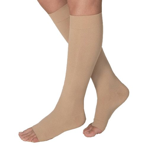 Socks Compression JOBST® Knee Opaque Beige Open Toe 15-20