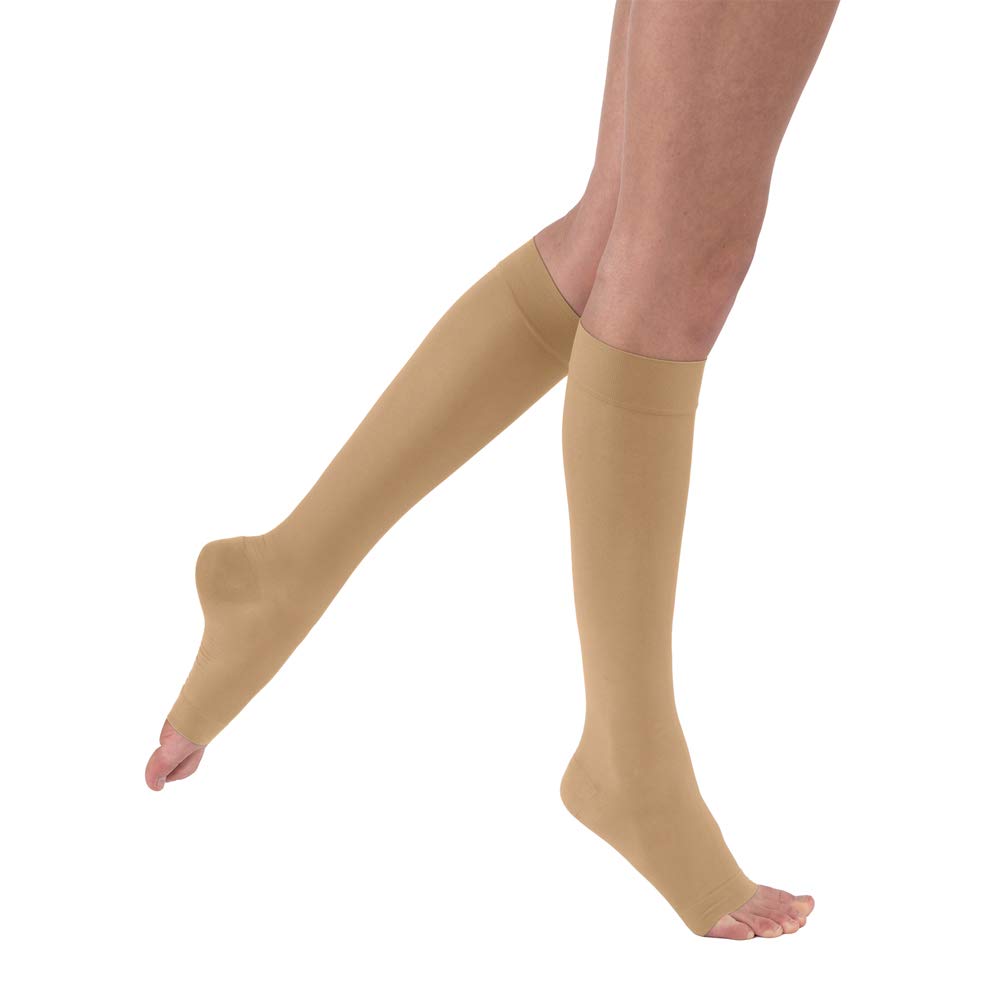 Stockings Compression JOBST® UltraSheer Knee High Large Open Toe 20-30mmg Honey
