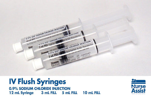 Syringes IV Flush Prefilled Saline RX Item by Nurse Assist