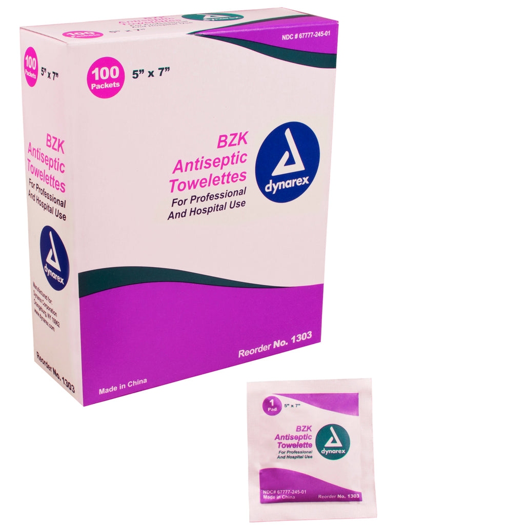 Wipe BZK Alcohol Free Antiseptic Sterile by Dynarex