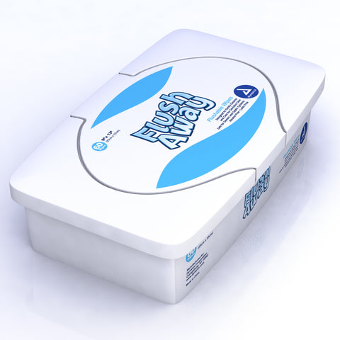 Flushable Wipes w/Aloe & Alcohol Free by Dynarex