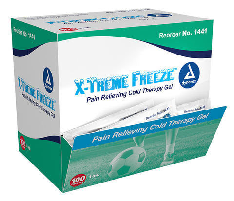 Pain Relief Gel X-Treme Freeze 3.5ml Pack Cold Therapy by Dynarex Compare Biofreeze*