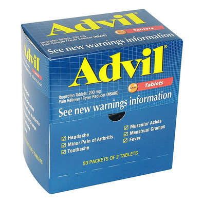 Advil Tablets Unit Dose Dispenser Box NSAIDS Pain Relievers by National Brands