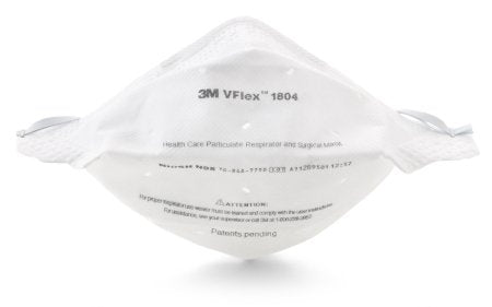 Mask VFlex™ NIOSH N95 Surgical Mask Flat Fold White by 3M™