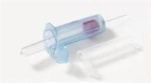 Holder Blood Collection Tube VanishPoint® Clear Blue Plastic, End Cap