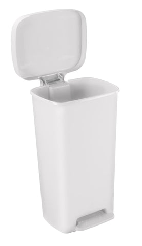Trash Cans Step on Plastic 13 Gallon 12″Dx15″Wx26″H by EF Brewer