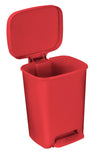 Trash Cans Step on Plastic 8 Gallon 12″Dx15″Wx19″H by EF Brewer