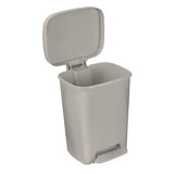 Trash Cans Step on Plastic 8 Gallon 12″Dx15″Wx19″H by EF Brewer
