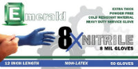 Glove Nitrile Exam 12" 8mil Non Sterile 8X by Emerald